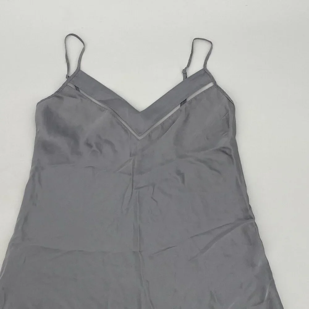 Simone Perele Size 2 Nocturne Sleep Dress Chemise Silk Blend Gray